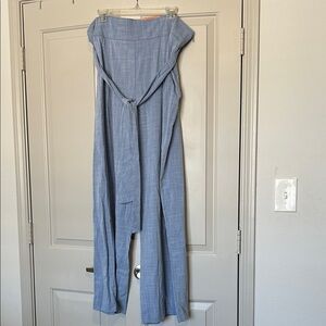 Women's Blue Wide Leg Pants